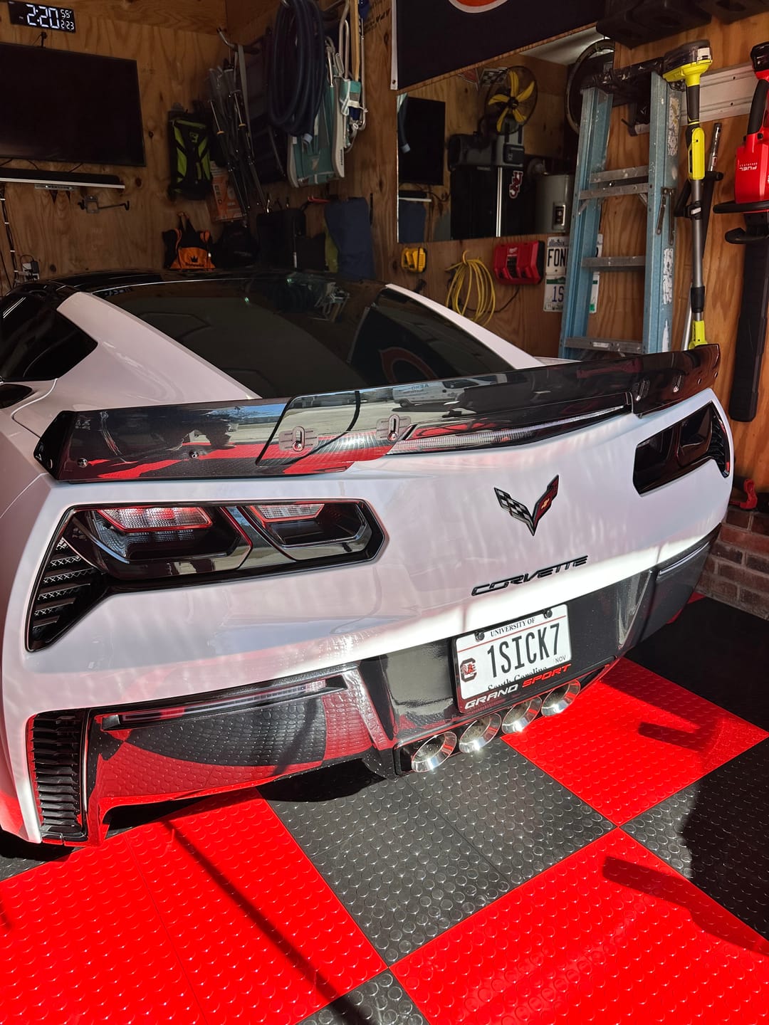 Customer photo review of Corvette C7 Wickerbill Rear Spoiler Extension (Dark Tinted)