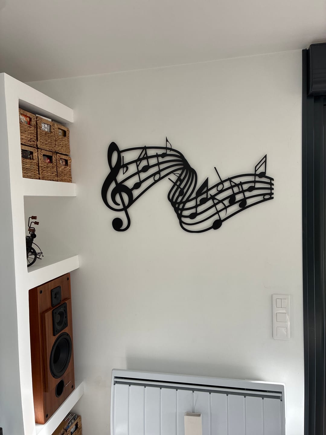 Customer photo review of Décoration Murale en Métal - Notes de musique