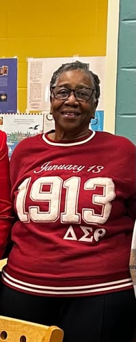 Customer photo review of Delta Sigma Theta Sweatshirt