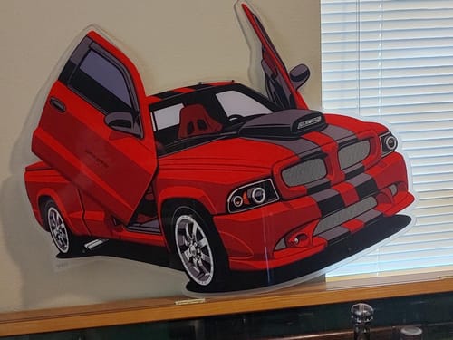 Customer photo review of Your Custom Car Acrylic Print Service