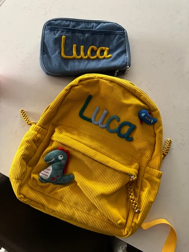 Customer photo review of K&C - Personalized Knitted Backpack