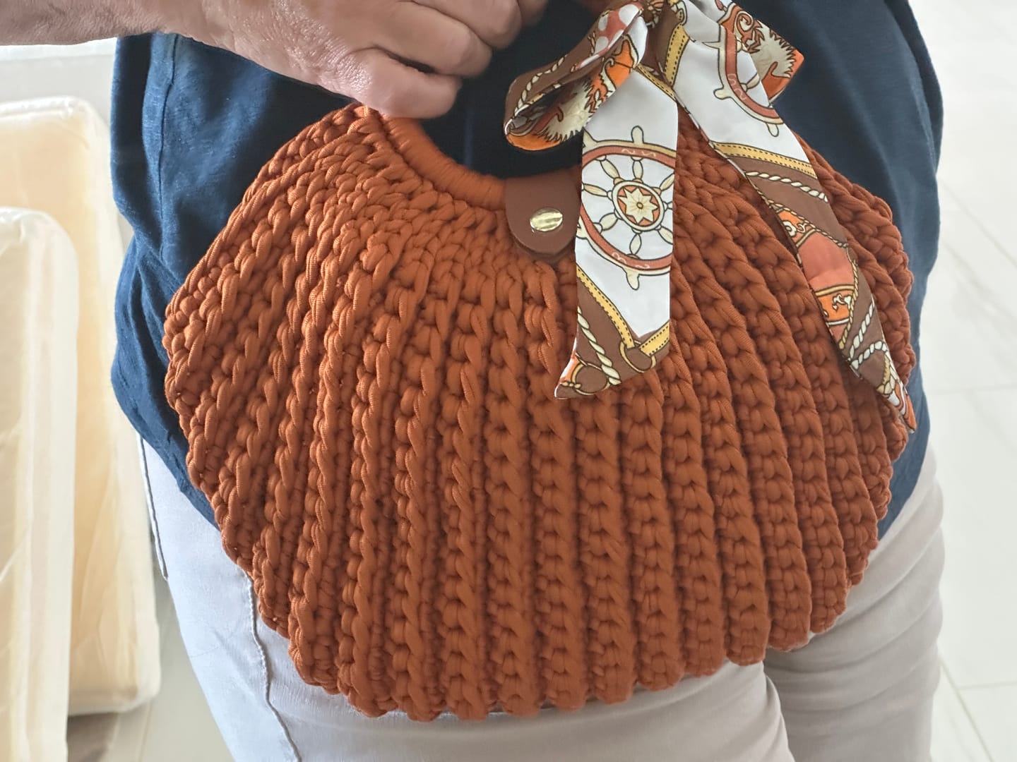 Customer photo review of CrochetPark™ Shell crochet Handbag DIY Kit