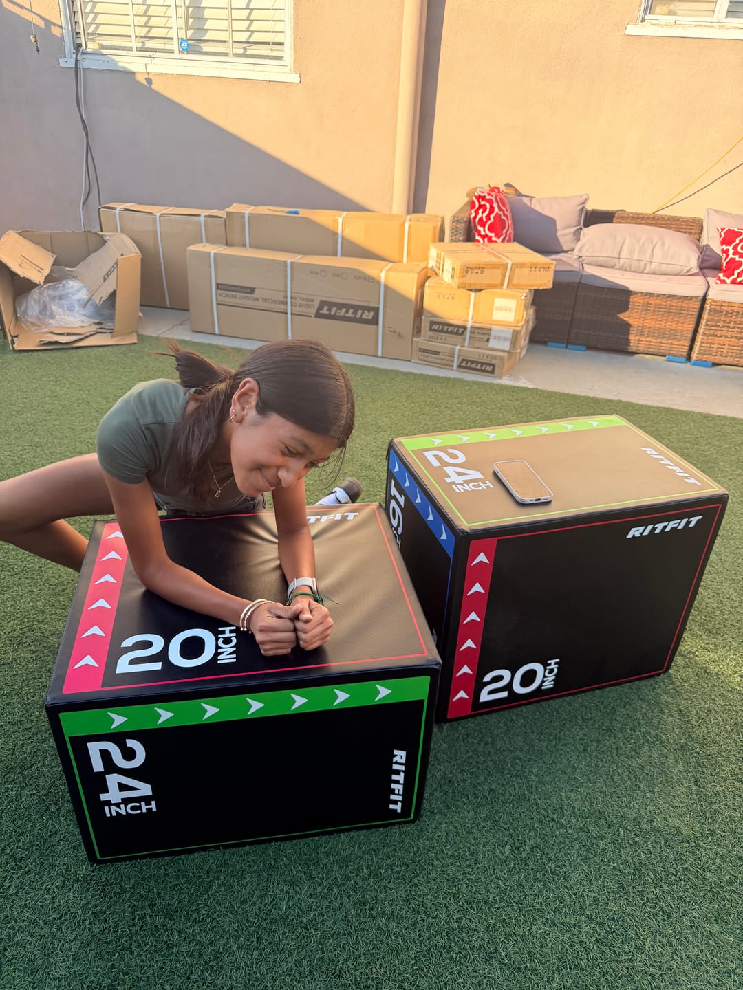 Customer photo review of RitFit 3-in-1 Plyo Box Soft Foam Box Jump Platform