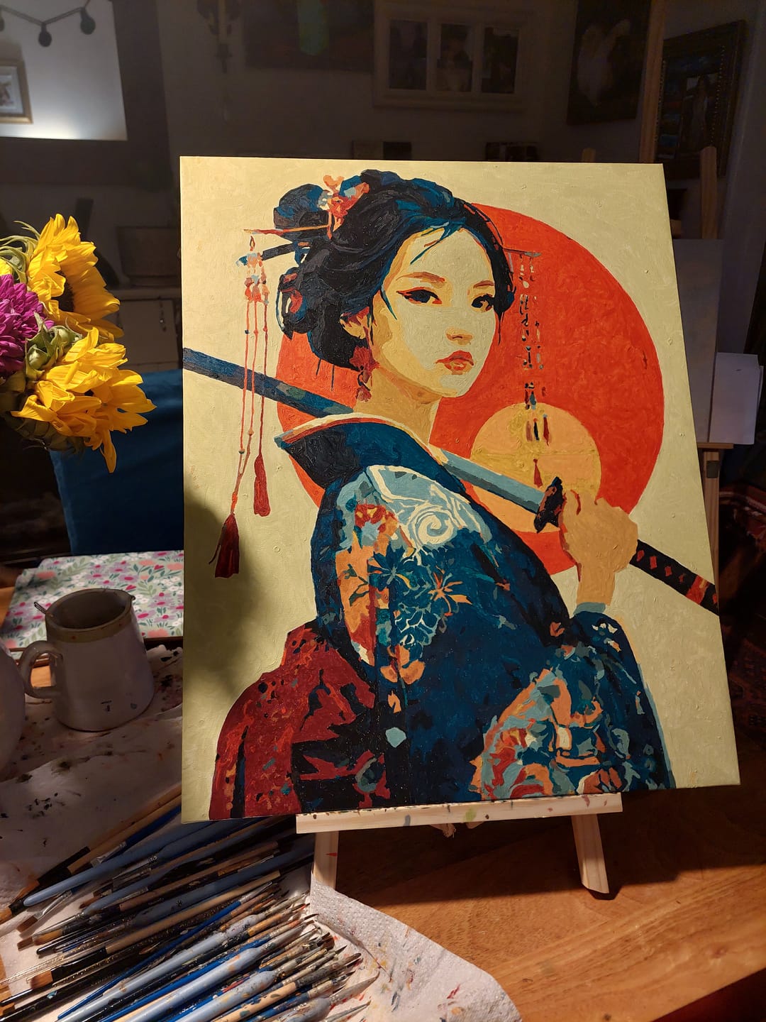 Customer photo review of A warrior woman | Paint by Number