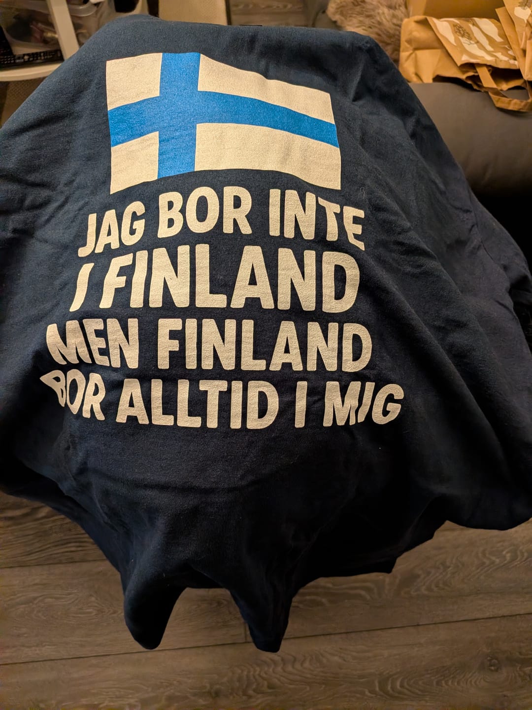 Customer photo review of Finland i hjärtat-tröjan