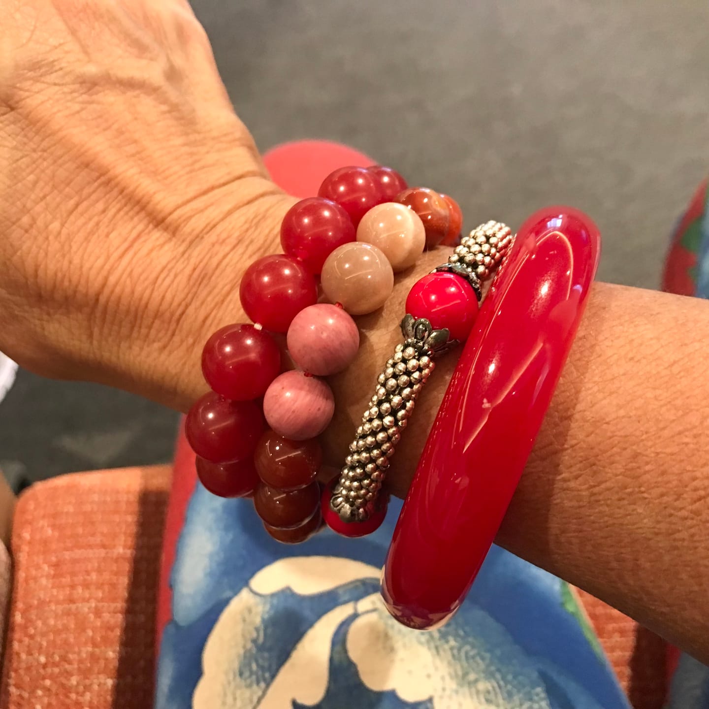 Customer photo review of Buddha Stones Five Elements Various Agate Balance Luck Bracelet