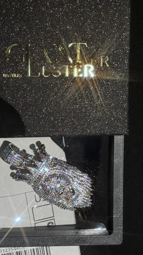 Customer photo review of GL Rapper Rock Moissanite Silver custom lion head pendant