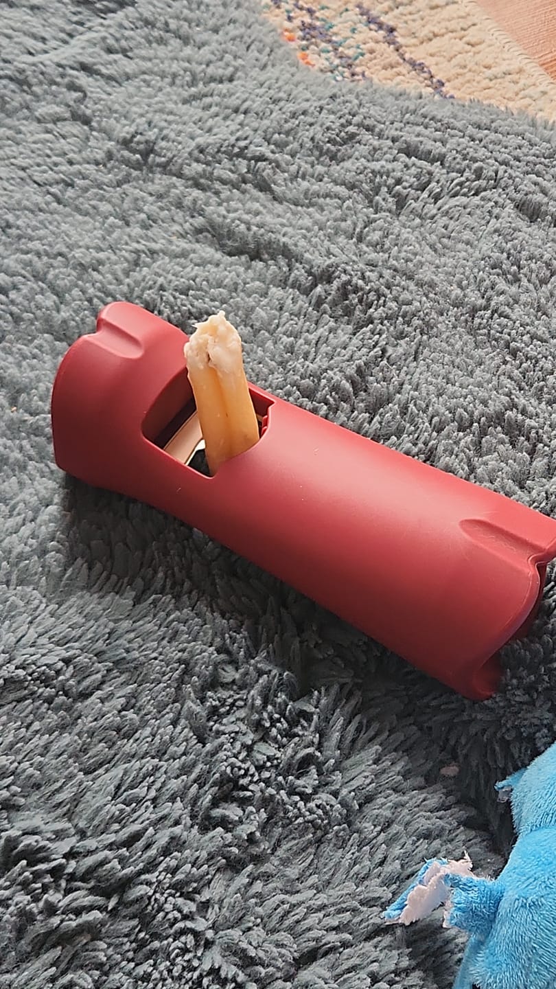 Customer photo review of Bully Stick Safety Holder