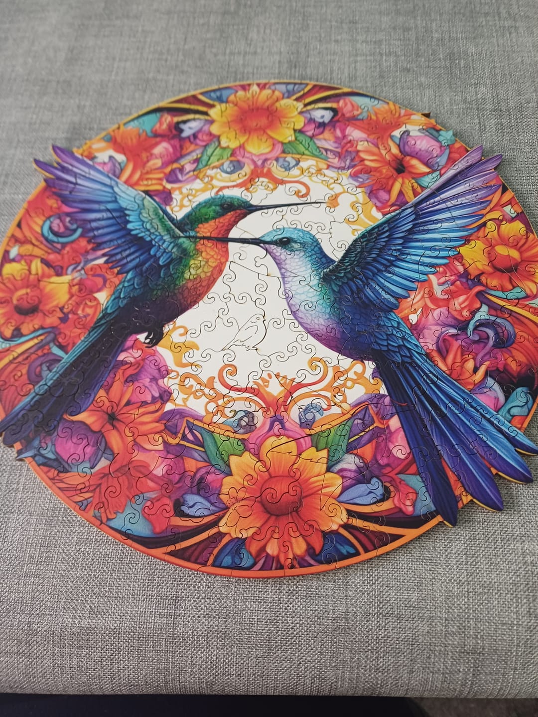 Customer photo review of Colorful Cat Wooden Jigsaw Puzzle