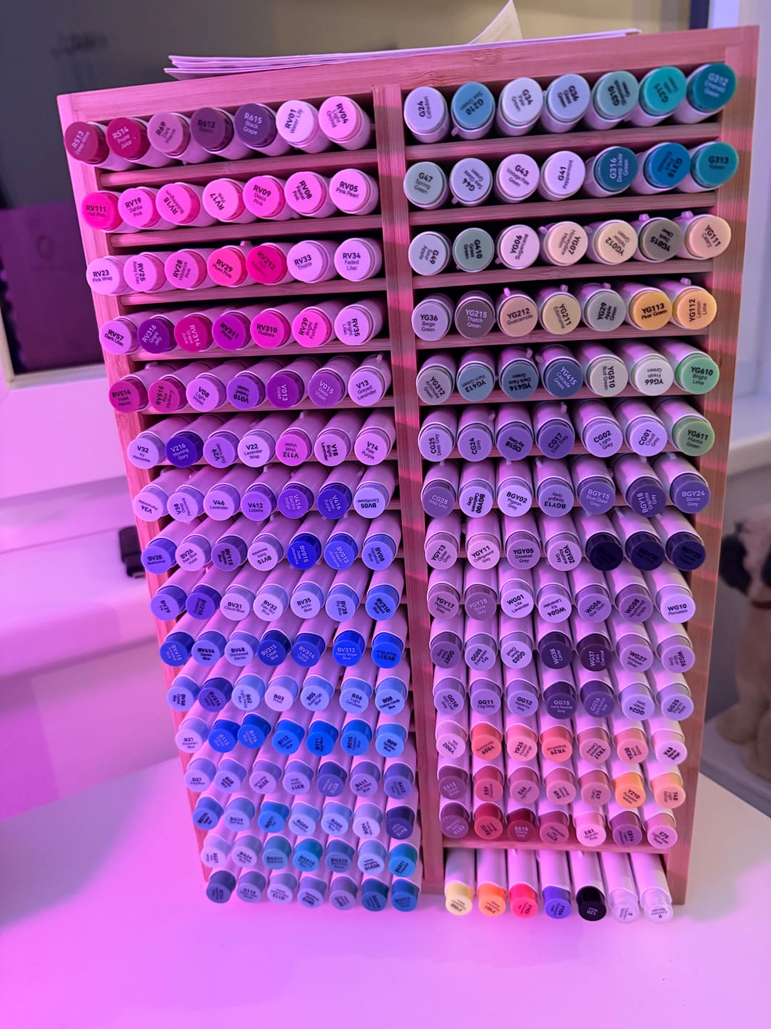 Customer photo review of Ohuhu Bamboo Marker Organizer (Europe Only)