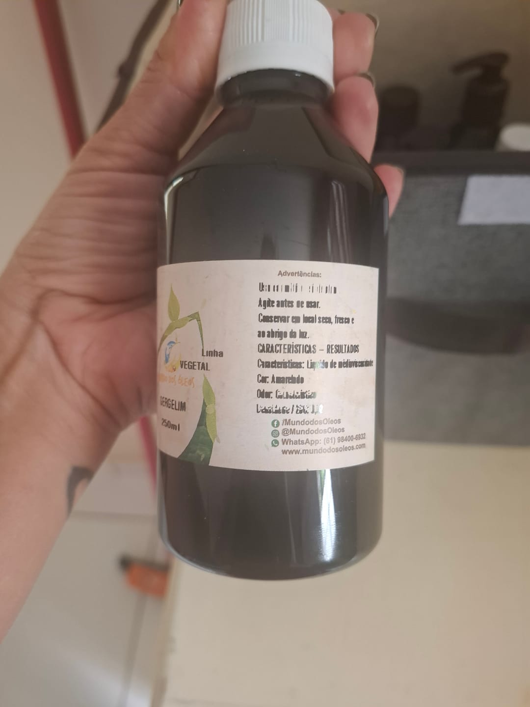 Customer photo review of Óleo de Gergelim