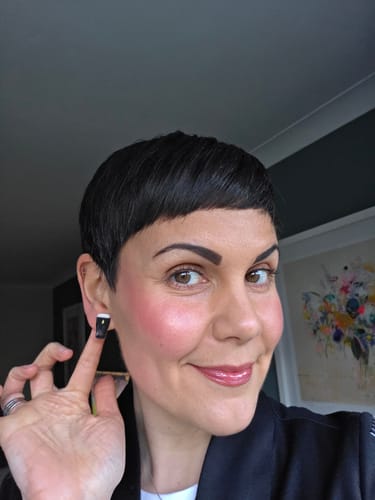 Customer photo review of Wee Guinness Pints Studs | Cast & Clay