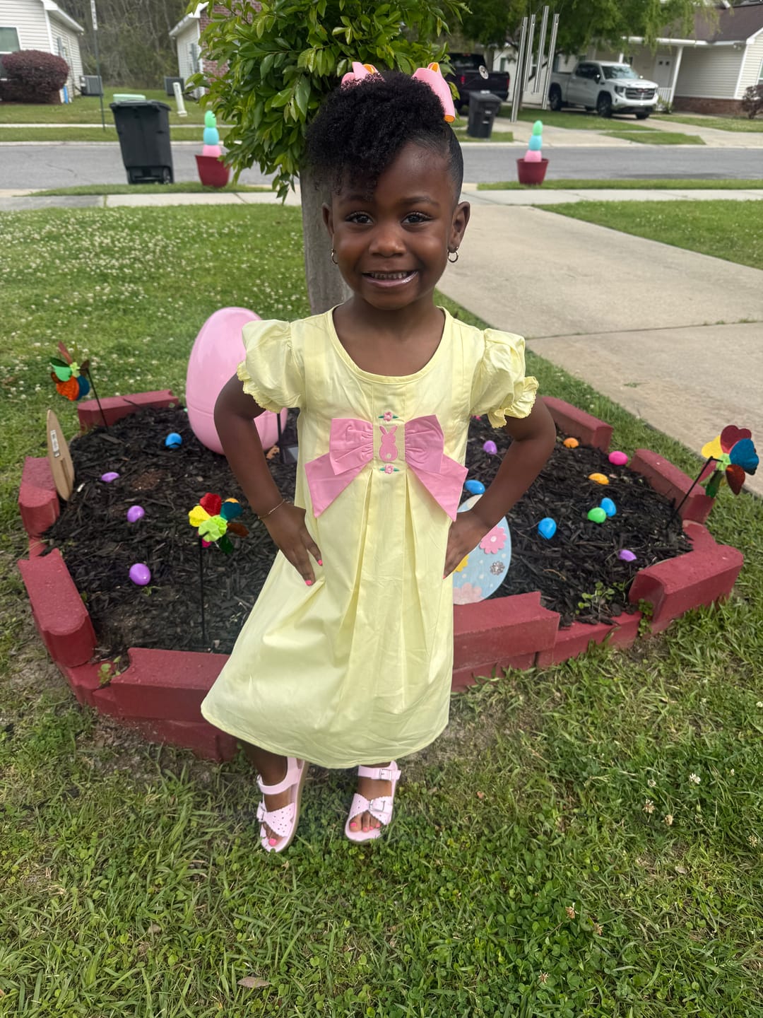 Customer photo review of Bunny & Flowers Yellow Isabella Dress