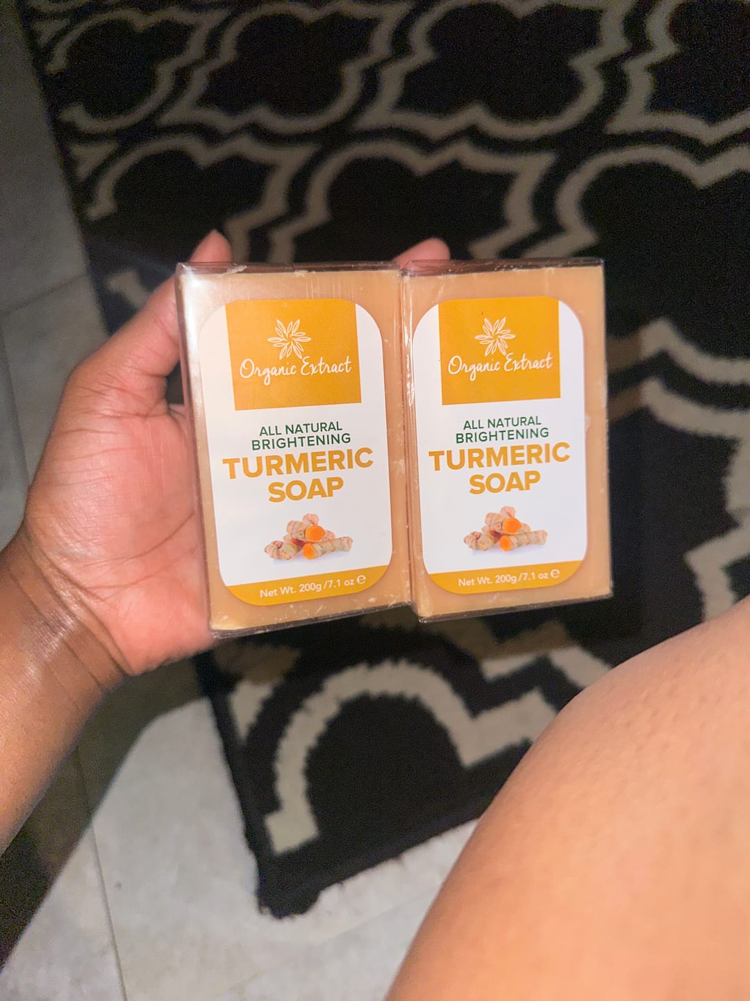 Customer photo review of Organic Extract Tumeric Soap 200g