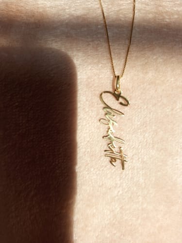 Customer photo review of Collana Nome Firma Pendente