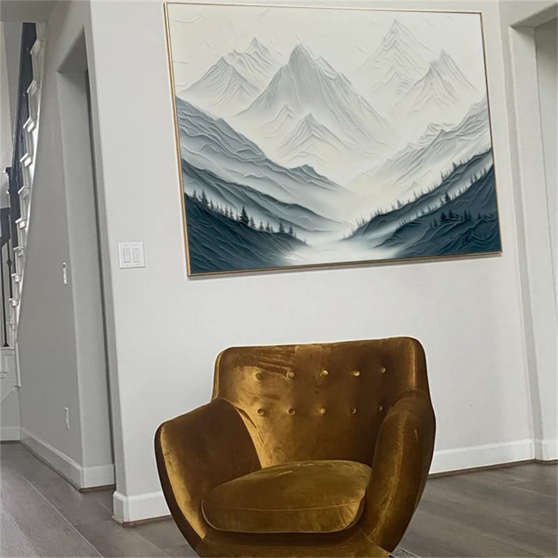 Customer photo review of White Textured Minimalist Wall Art #WT133