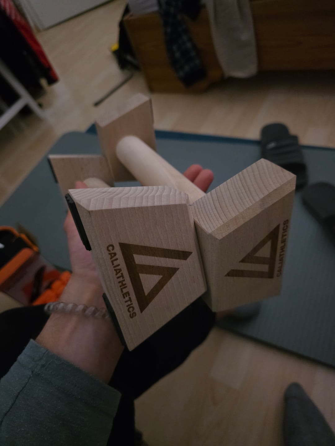 Customer photo review of Wooden Parallettes MINI