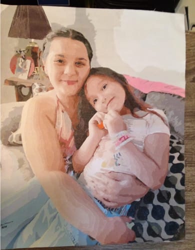 Customer photo review of Custom Paint By Numbers - Personalized Portraits Art