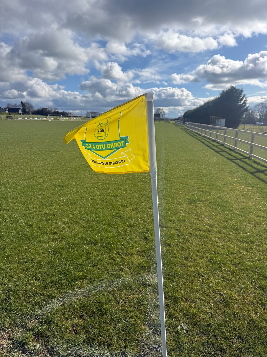 Customer photo review of Personalised Corner & Pitch Side Flags