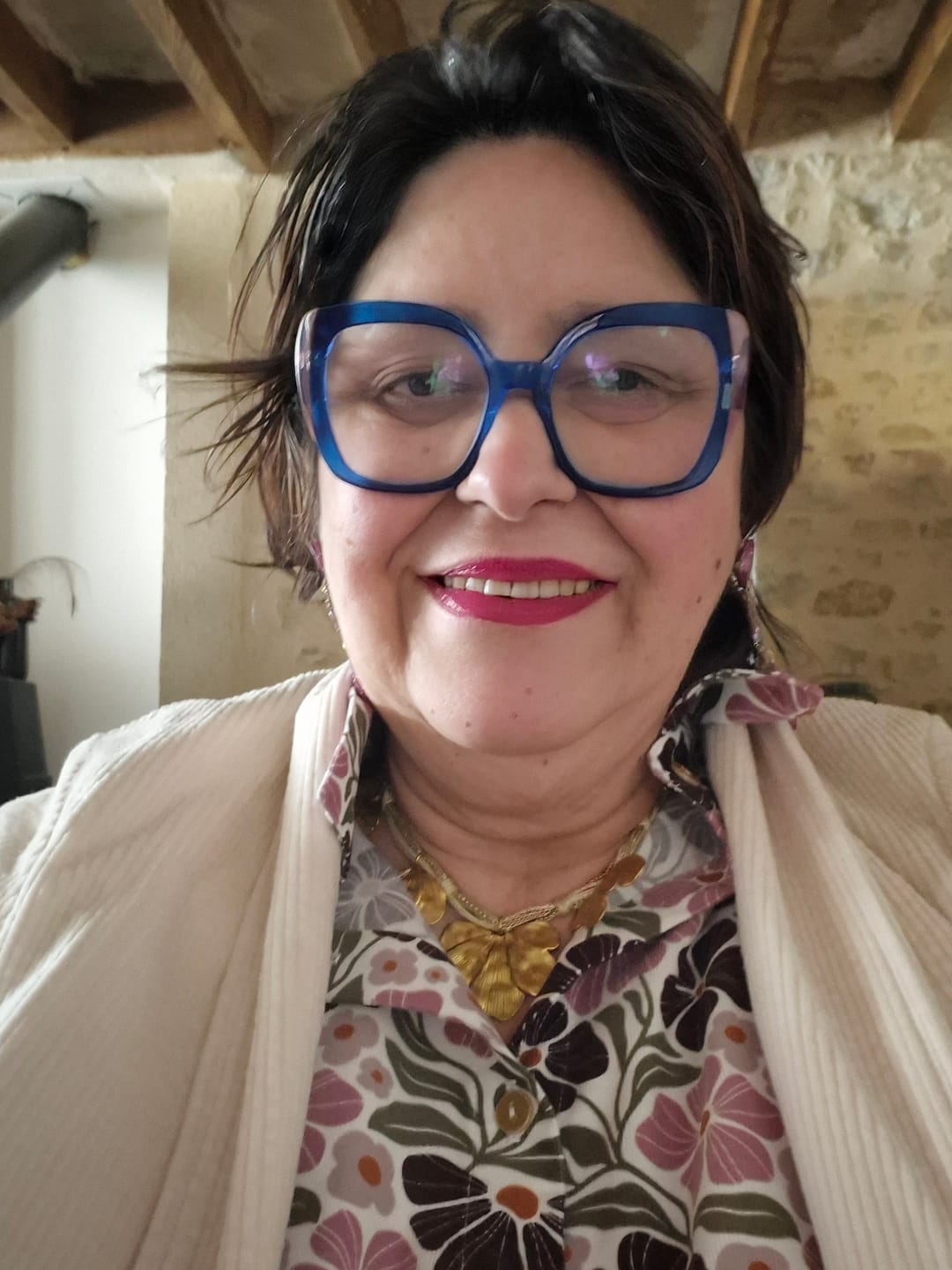 Customer photo review of Veste Faustine - velours côtelé ivoire
