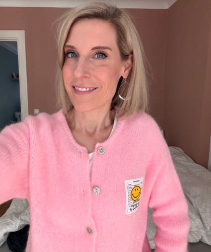 Customer photo review of Cardigan HAPPY FACES - versch. Farben