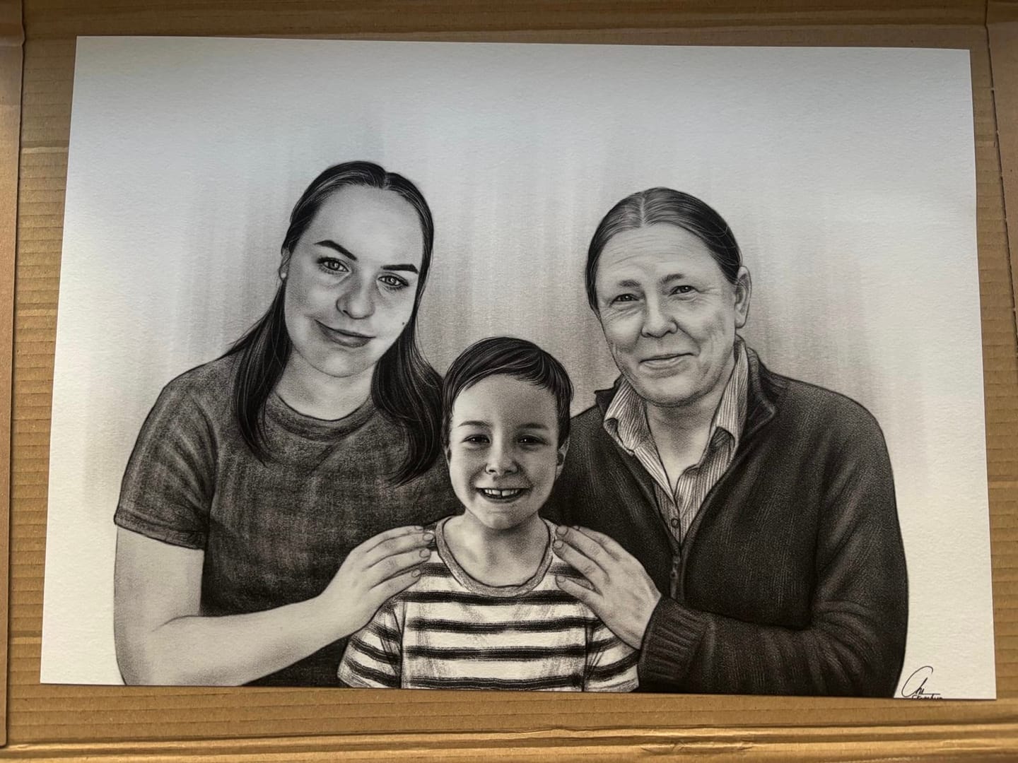 Customer photo review of Portrait Zeichnen Lassen vom Foto - Zeichnung in Bleistift oder Farbe nach Vorlage