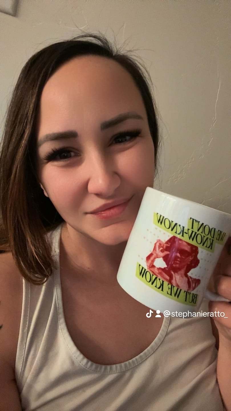 Customer photo review of We Know Neon Mug