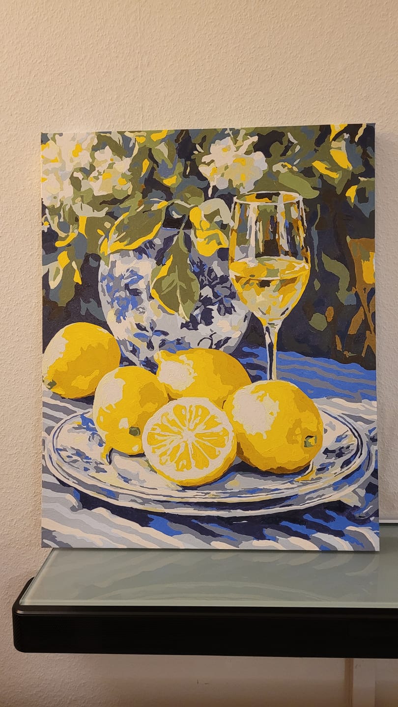 Customer photo review of Malen nach Zahlen - Zitrone und Wein