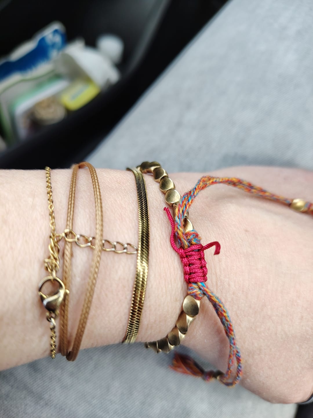 Customer photo review of Bracelet Tibétain en Perles de Cuivre