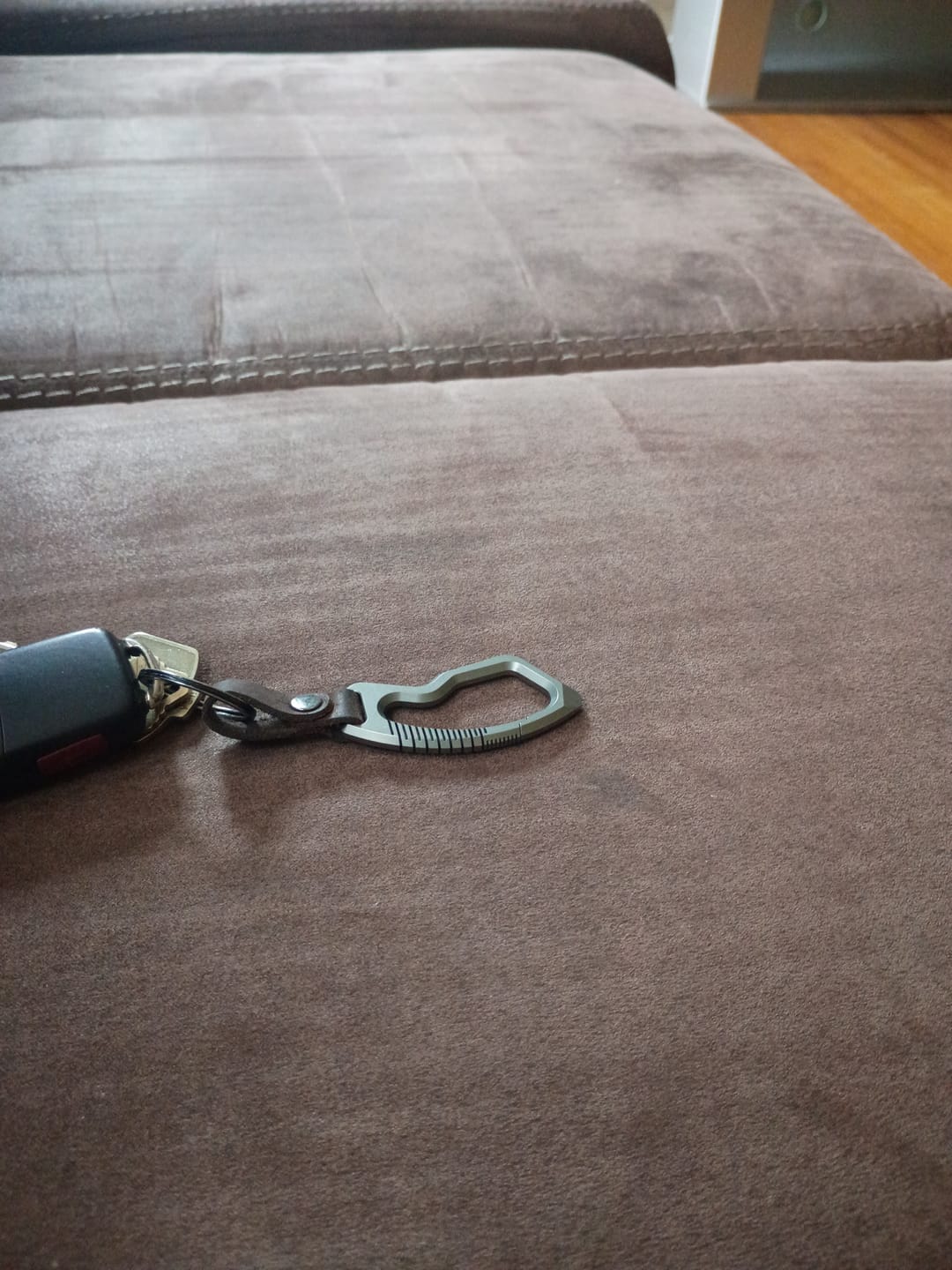 Customer photo review of 80Eighty®  Titanium Carabiner Keychain