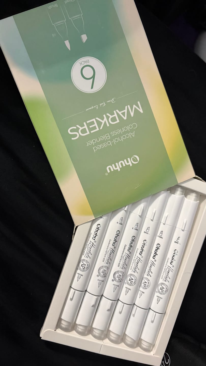 Customer photo review of Ohuhu Honolulu Colorless Blender Marker - Pack of 6
