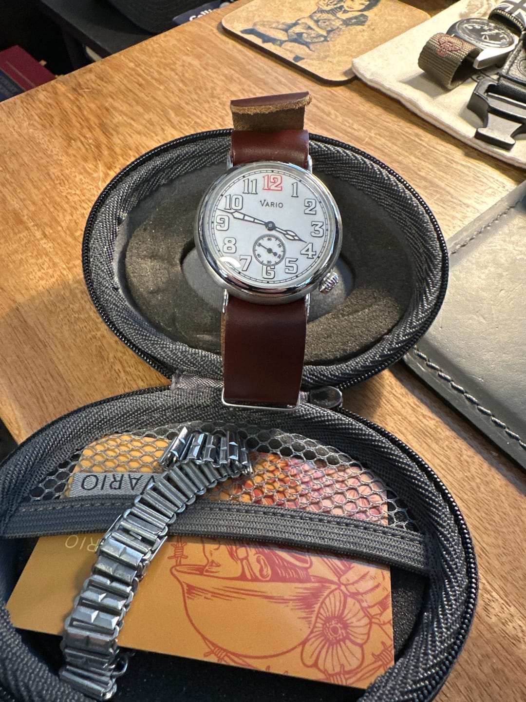 Customer photo review of Leather Military Style Strap - Chestnut Brown or Black