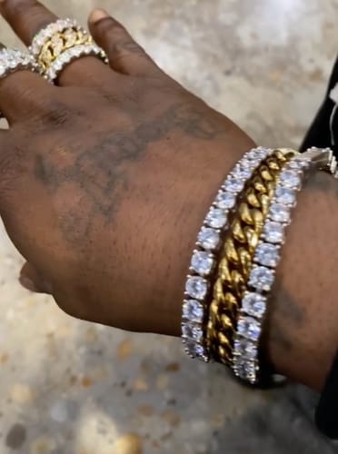 Customer photo review of GL3MM 4MM 6MM 5A+ Diamond Tennis Chain 14K Gold Plated