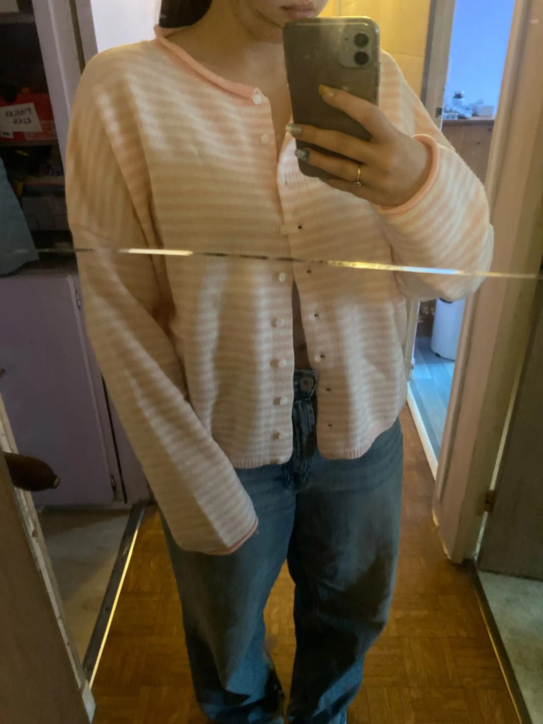 Customer photo review of Belinda Striped Cardigan