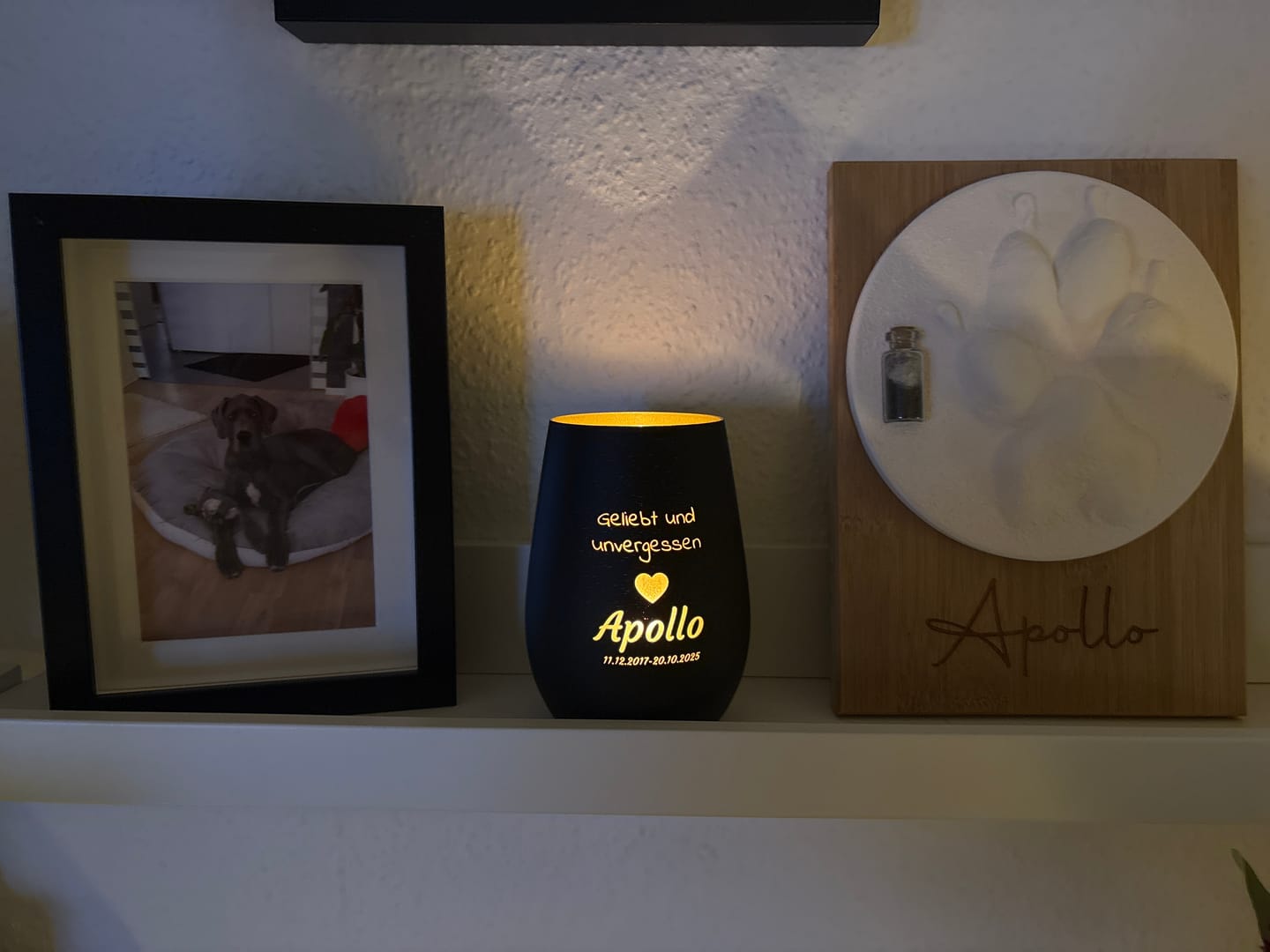 Customer photo review of Personalisiertes Gedenklicht