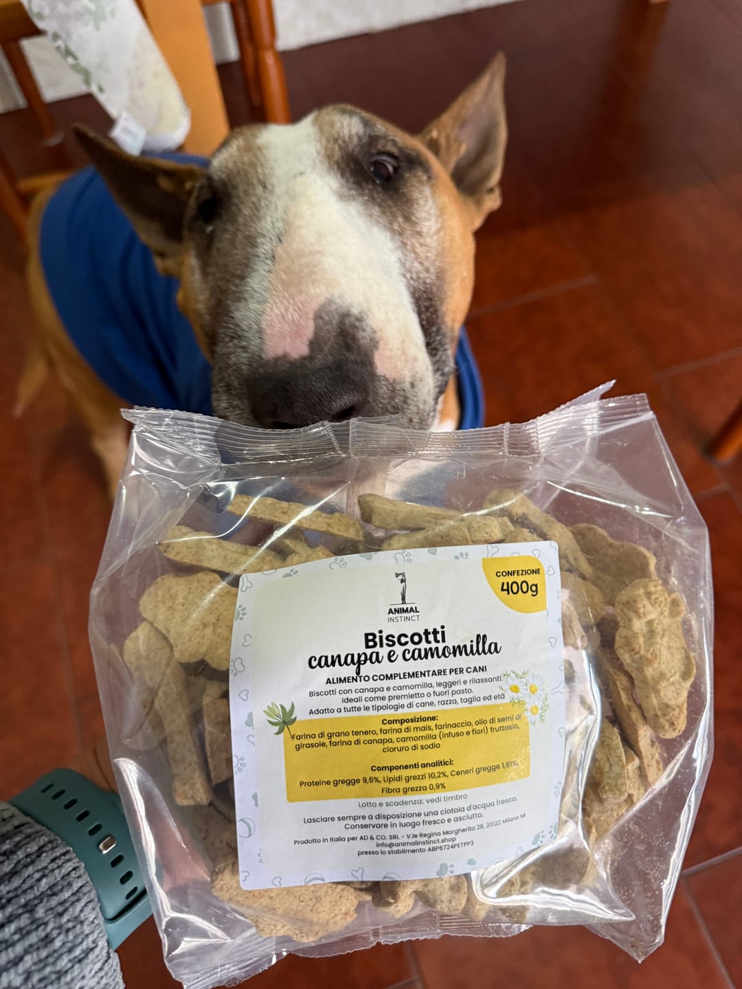 Customer photo review of Biscotti Canapa e Camomilla (400g)