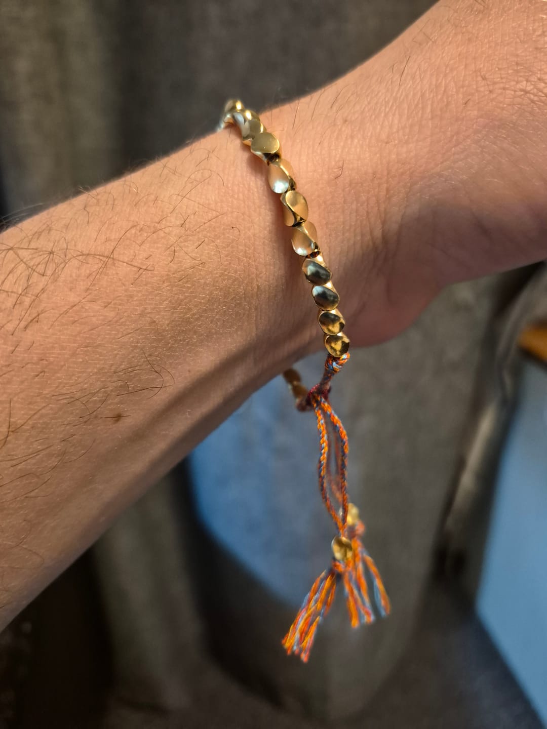 Customer photo review of Buddha Stones Tibetan Copper Beads Healing Luck Bracelet