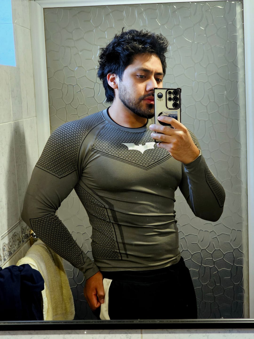 Customer photo review of 8004 - Batman Compression Longsleeves