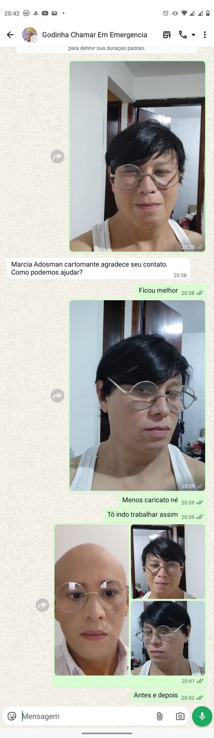 Customer photo review of Peruca Humana Rafaela Curta