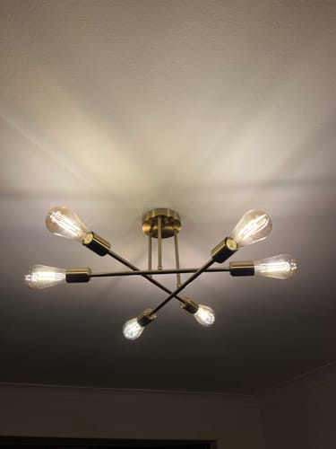 Customer photo review of Six-Light Sputnik Semi Flush Ceiling Light