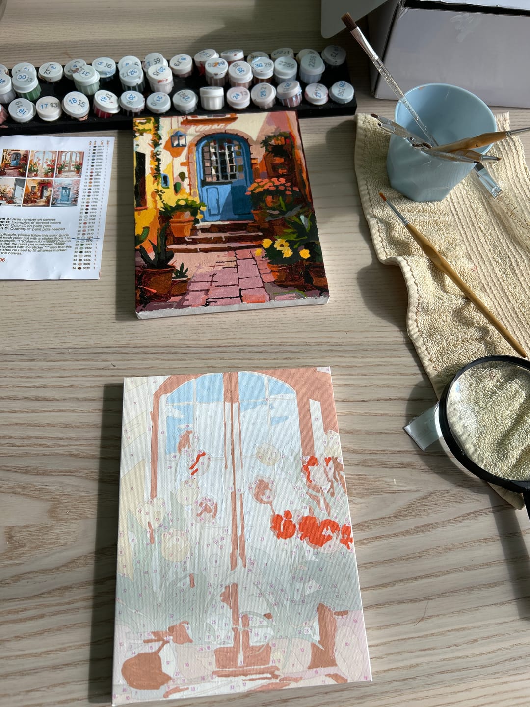 Customer photo review of 6 Mini Paintings - Colorful Doors Set