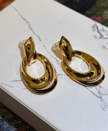 Customer photo review of Elayne Earrings