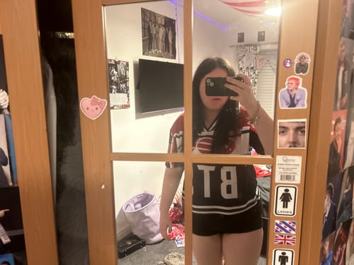 Customer photo review of New 2026 World Tour BTS Mixed Mesh Jersey Gift For Fans