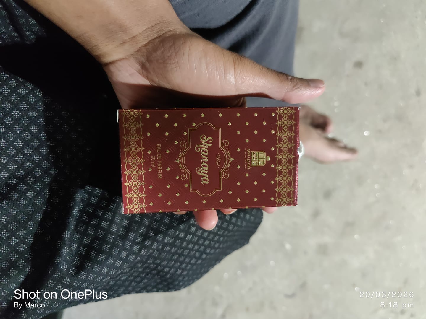 Customer photo review of Shanaya Gold Gourmand Perfume Spray 20ml
