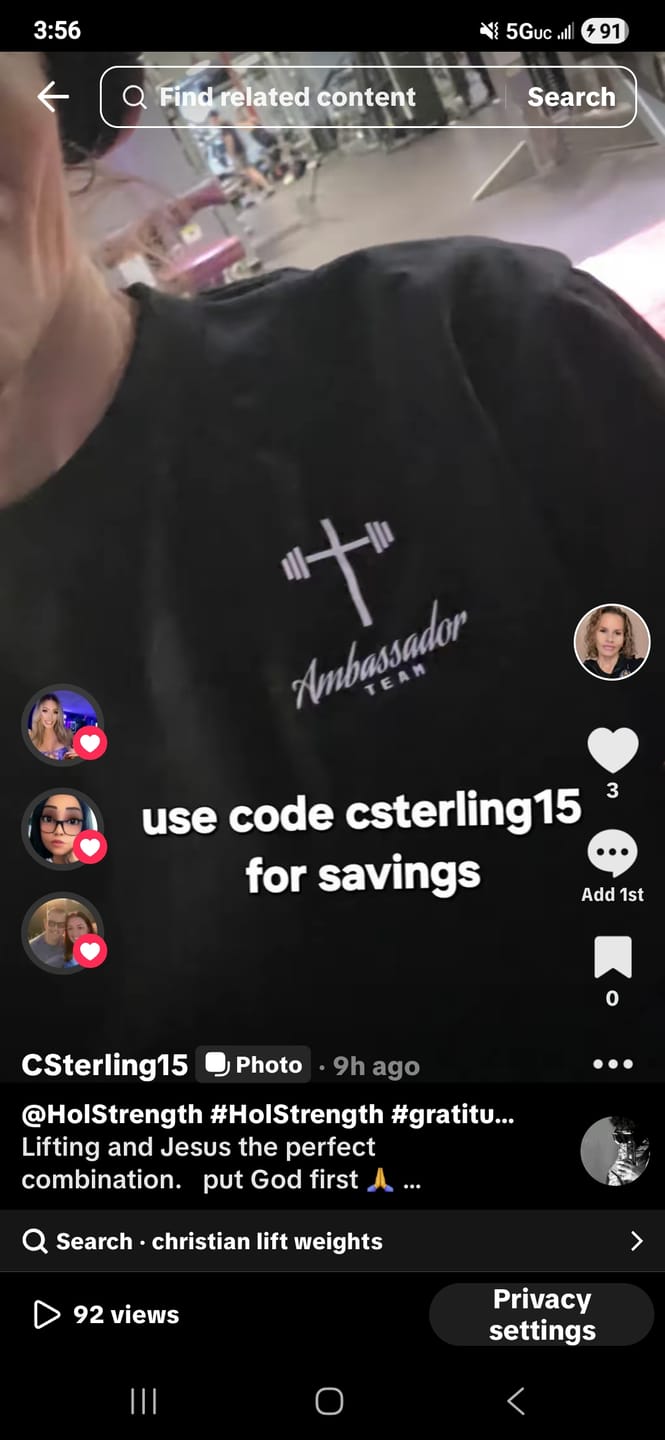 Customer photo review of Ambassador For Christ Premium Tee