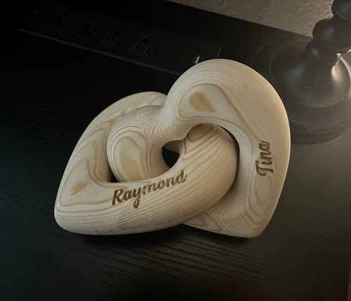 Customer photo review of Romantic Couple - Personalized Infinity Heart Sculpture