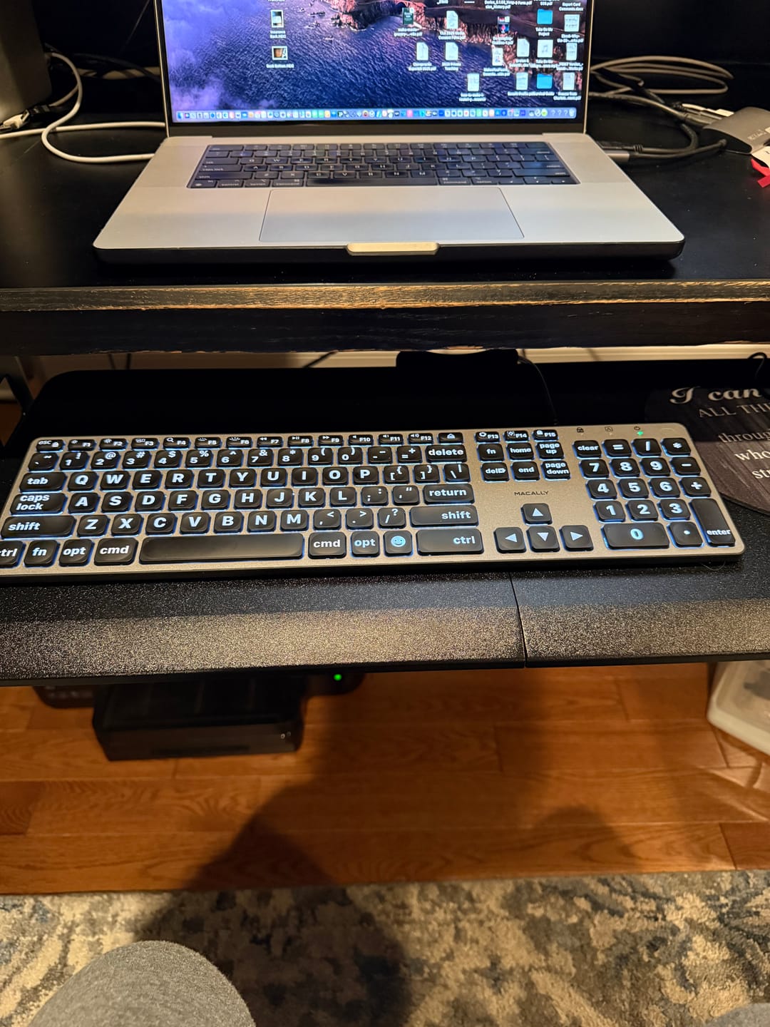 Customer photo review of Backlit Large Print Keyboard for Mac - Dual USB-A + USB-C Wired