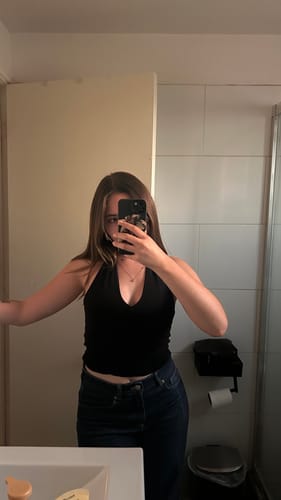 Customer photo review of TOP JULIET NEGRO