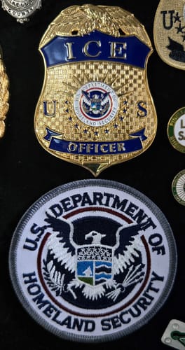 Customer photo review of US ICE Officer Badge Solid Copper Replica Movie Props
