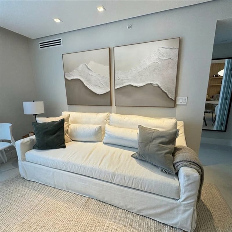 Customer photo review of Ocean Abstract Textured Wall Art Set of 2 #OP041